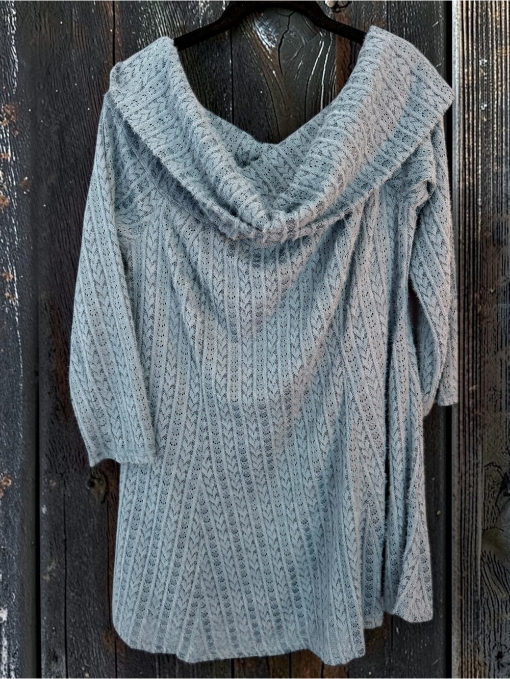 Fashion Nova NWT Eyelash Knit Sweater Dress 1XL Light Blue Off Shoulder